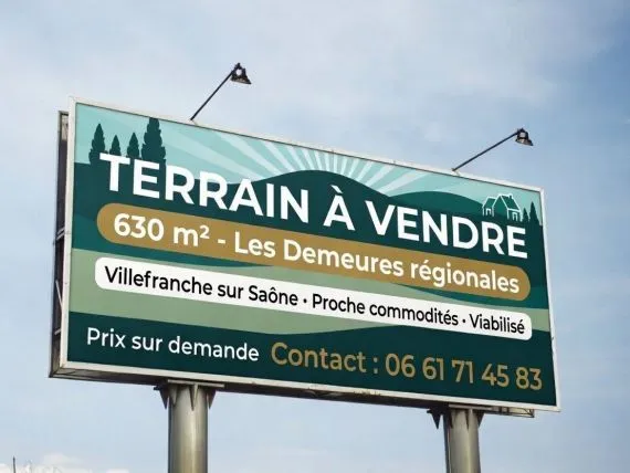 Terrain à bâtir de 630 m² à VILLEFRANCHE-SUR-SAONE (69)