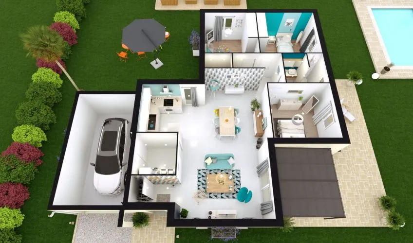 Projet de construction d'une maison 91 m² avec terrain à VILLEFRANCHE-SUR-SAONE (69)